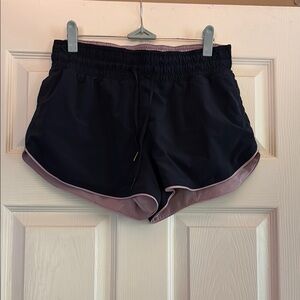 Lululemon Athletica Black and Pink Athletic Shorts